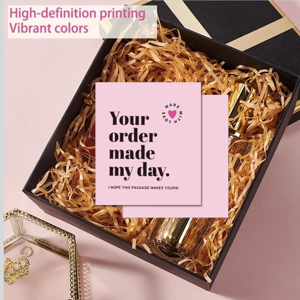 Pink Thank You Cards | Heart Design, Durable Paper, 50 Total - Picture 4 of 6